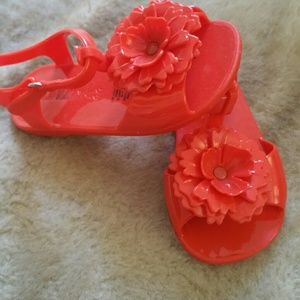 Toddler Girl Burnt Orange Flower Sandal